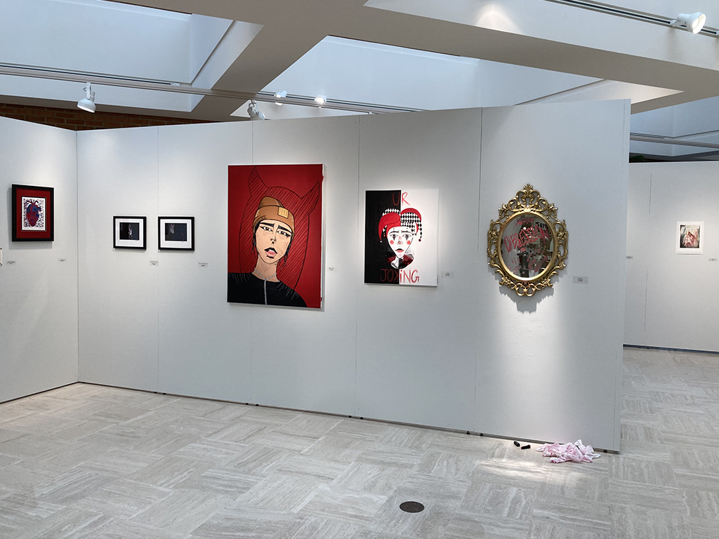 Inside wall facing out: Tera Peters paintings and installation